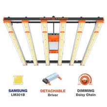 Carica l&#39;immagine nel visualizzatore di Gallery, Spider Farmer SE 5000, SE series, Meanwell driver, dimmer, samsung LED, flexiebel, grow light, gloeilicht, kweeklamp, ce certificaat, Osram, ppe 2.75 mol, samsung horticulture LED, high PPFD, wit licht, full spectrum, 300watt, daisy chain, energy saving, SE5000, yoyo, kwaliteit, hydroponic, grow tent, greenhouse
